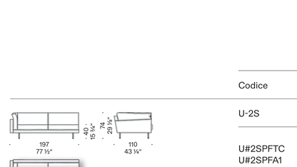 Terminale sx L 197 cm