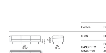 Terminale sx L 285 cm