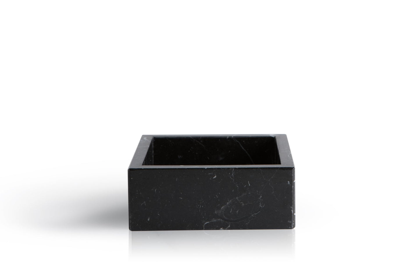 Squared Black Marquina Marble Guest Towel Tray from FiammettaV Home Collection