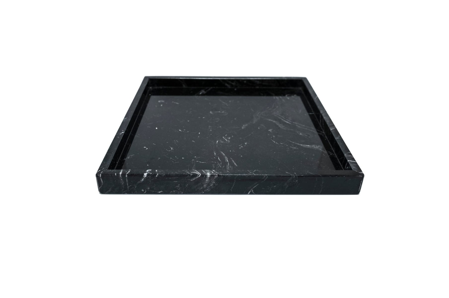 Squared Black Marquina Marble Tray from FiammettaV Home Collection