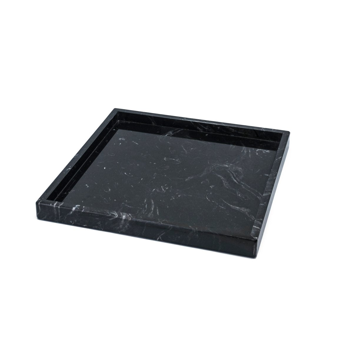 Squared Black Marquina Marble Tray from FiammettaV Home Collection