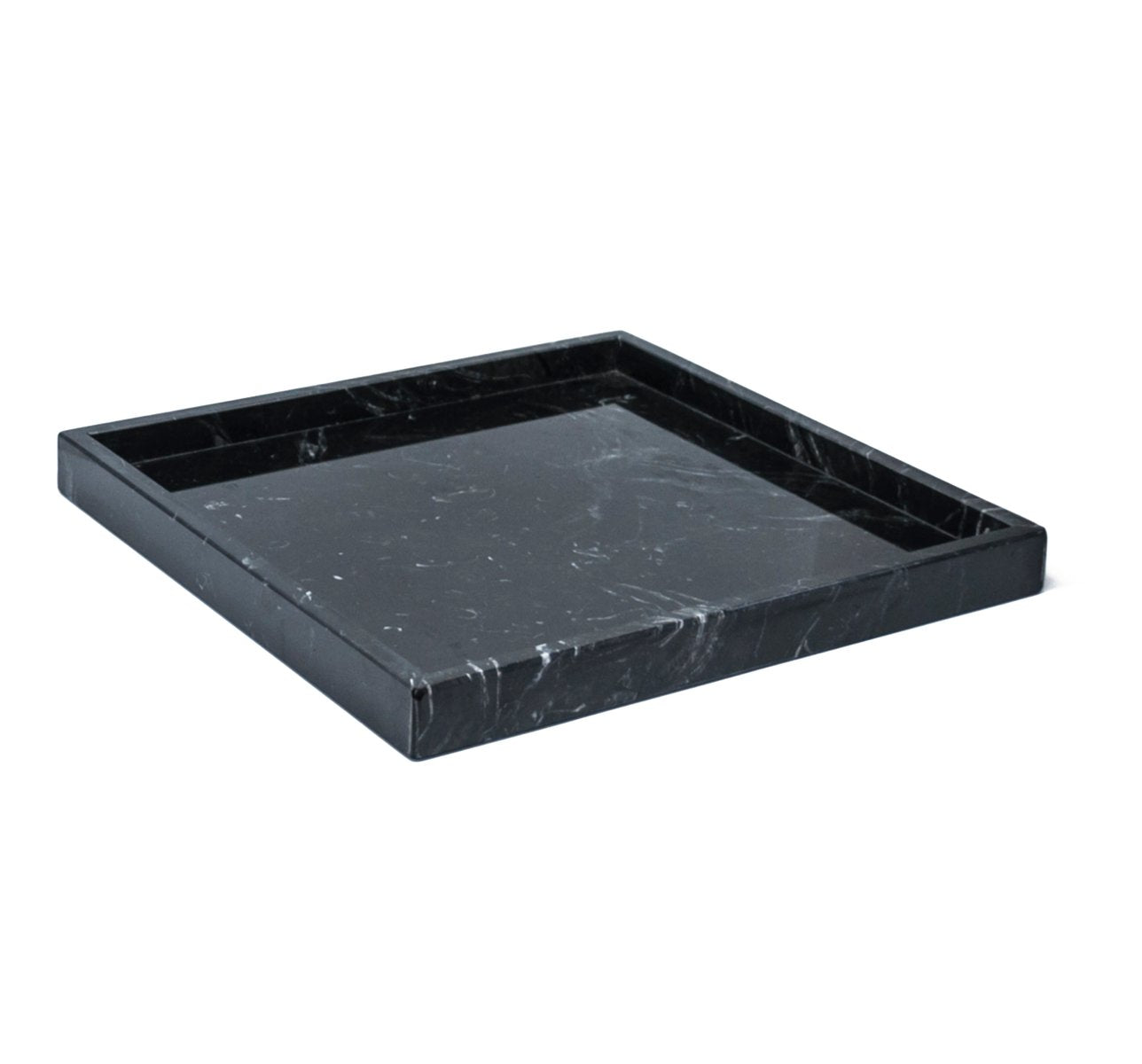 Squared Black Marquina Marble Tray from FiammettaV Home Collection