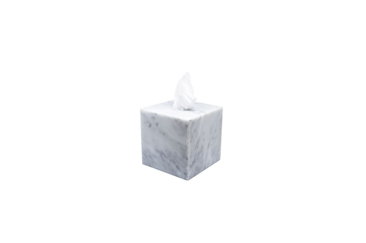 Squared Marble Tissue Cover Box from Fiammettav Home Collection