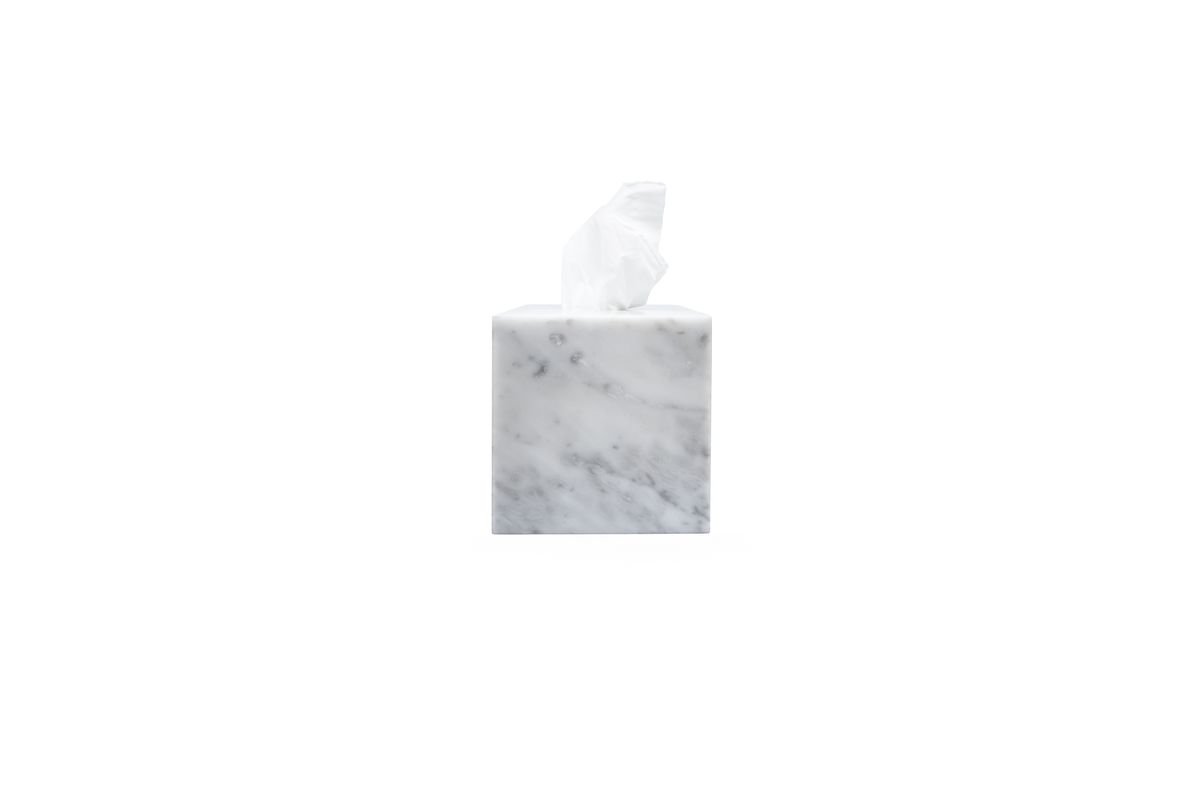 Squared Marble Tissue Cover Box from Fiammettav Home Collection