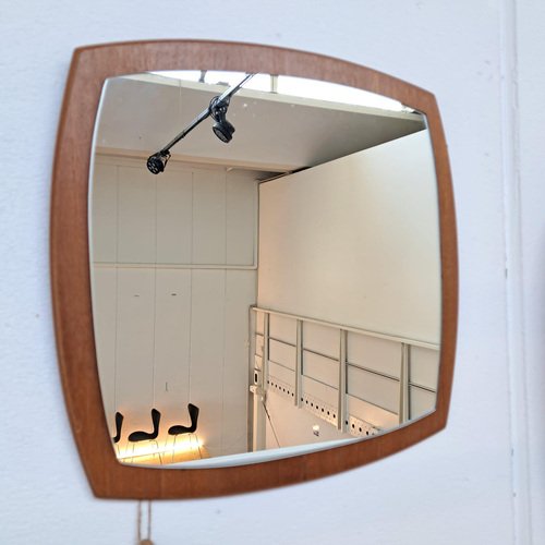 Squared Teak Mirror, 1960s