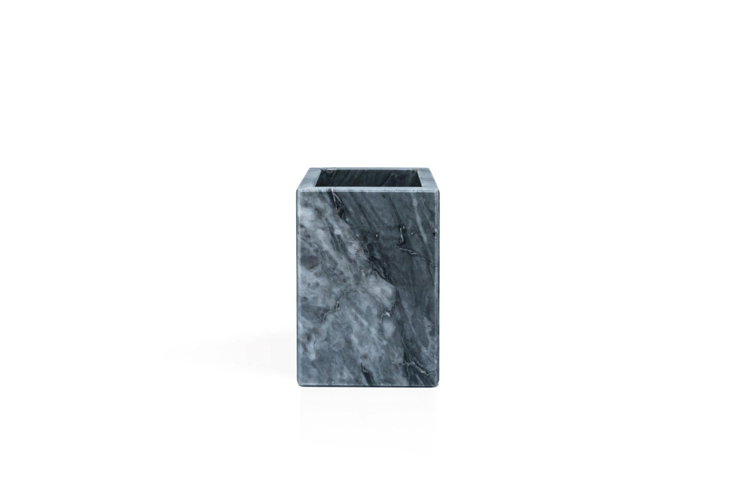 Squared Toothbrush Holder in Black Marble