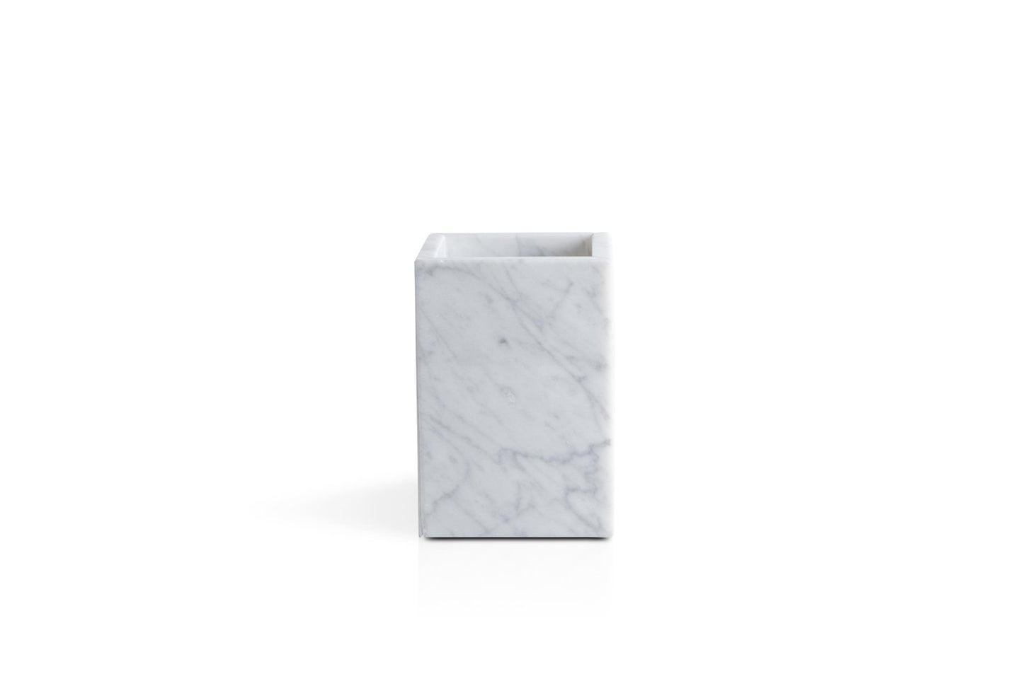 Squared Toothbrush Holder in Grey Marble