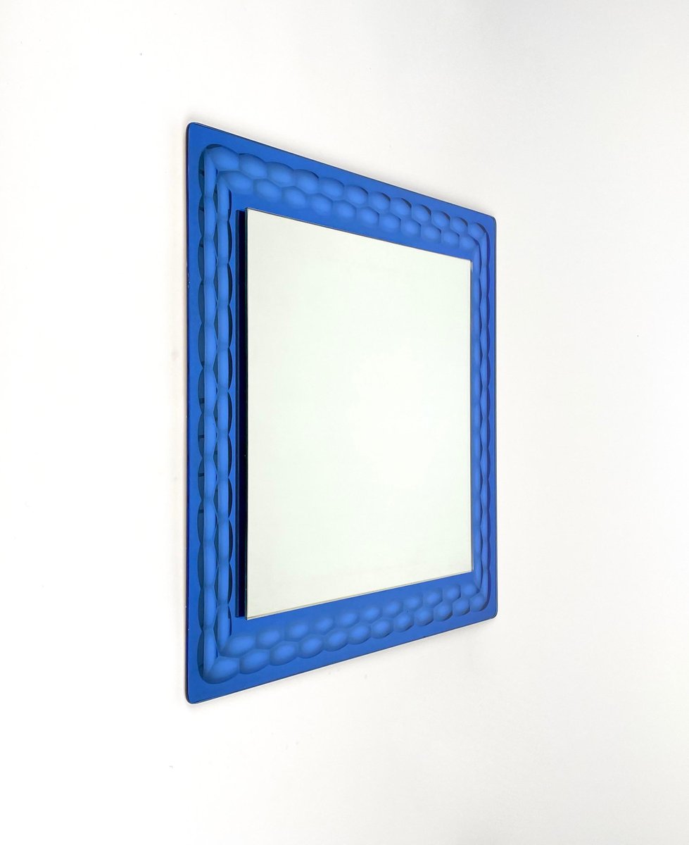 Squared Wall Mirror by Lupi Cristal Luxor, Italy, 1960s