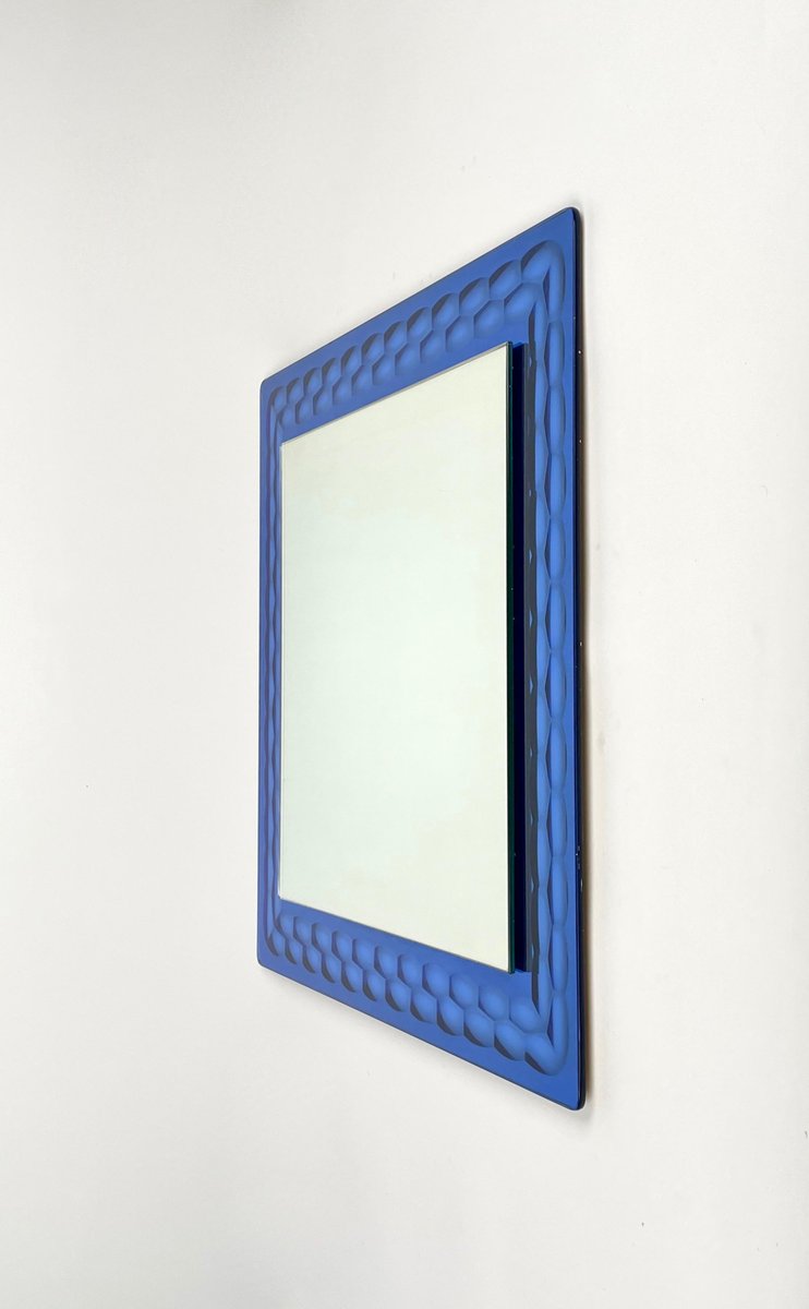 Squared Wall Mirror by Lupi Cristal Luxor, Italy, 1960s