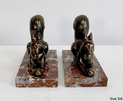 Squirrels Bookends, 1920, Set of 2-RVK-971549