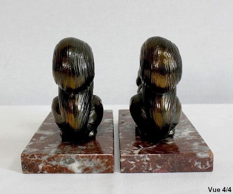 Squirrels Bookends, 1920, Set of 2-RVK-971549