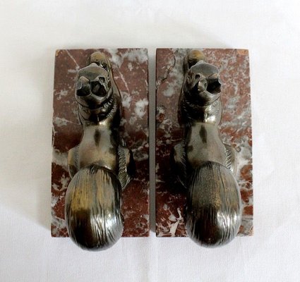 Squirrels Bookends, 1920, Set of 2-RVK-971549