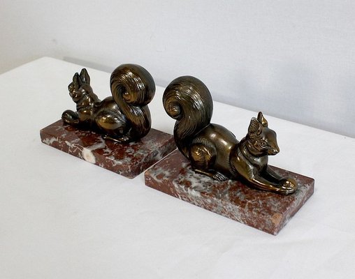 Squirrels Bookends, 1920, Set of 2-RVK-971549