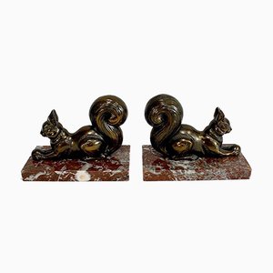 Squirrels Bookends, 1920, Set of 2-RVK-971549