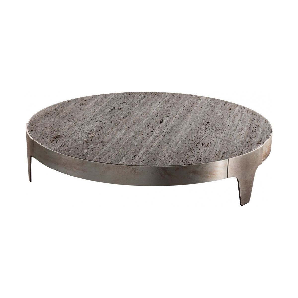 Sr - Coffee Table With Steel Frame And Stone Top by Henge