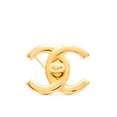 SS1996 CC Large Golden CC Turnlock Brooch by Chanel-NPN-2019999