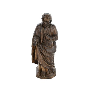 St. Joseph, 17th Century, Wooden Sculpture-NQ-1135407