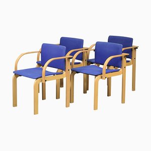 Stackable Beech Dining Chairs by Friis & Moltke for Fritz Hansen, 1980s, Set of 4-VVO-684423