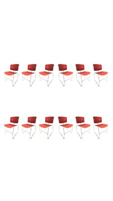 Stackable Chairs by Max Stacker for Steelcase, 1970, Set of 12-LA-1098580