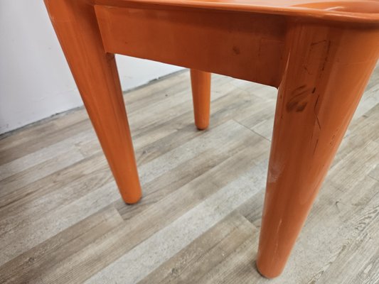 Stackable Chairs in Orange Plastic from the Casa 70 Collection by Albaplast for Dal Vera, 1970s, Set of 3-ZUW-2020082