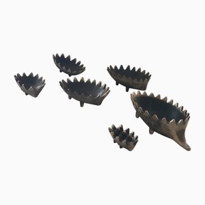 Stackable Hedgehog Ashtrays by Walter Bosse for Hertha Baller, 1950s, Set of 6-QDP-1805443