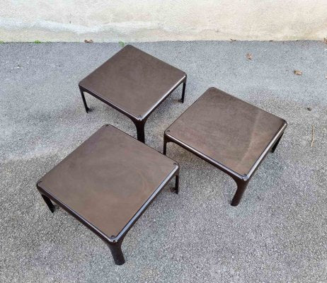 Stackable Model Demetrio 45 Side Tables by Vico Magistretti for Artemide, Italy, 1970s, Set of 3-PUG-1761541