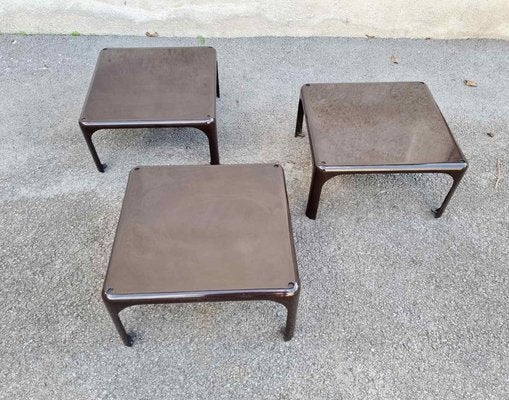 Stackable Model Demetrio 45 Side Tables by Vico Magistretti for Artemide, Italy, 1970s, Set of 3-PUG-1761541