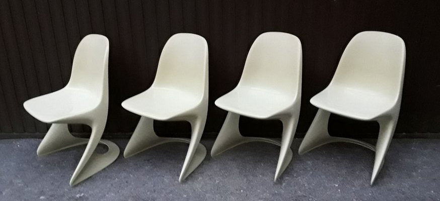 Stackable Plastic Chairs by Alexander Begge for Casala, 1974, Set of 4-HOI-778935