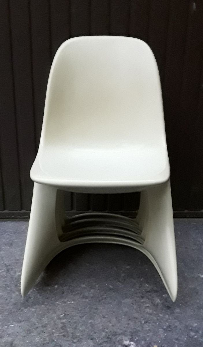 Stackable Plastic Chairs by Alexander Begge for Casala, 1974, Set of 4