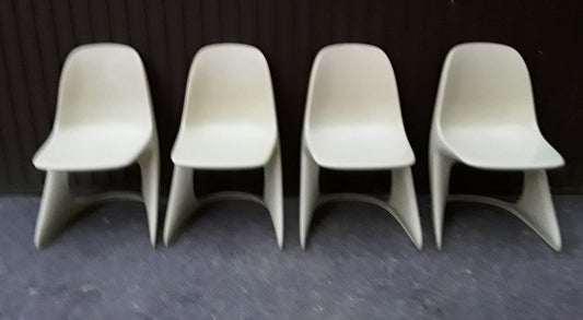 Stackable Plastic Chairs by Alexander Begge for Casala, 1974, Set of 4