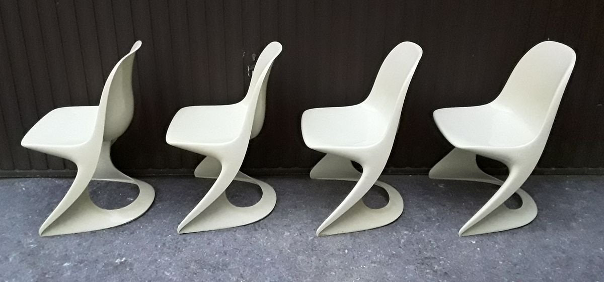 Stackable Plastic Chairs by Alexander Begge for Casala, 1974, Set of 4