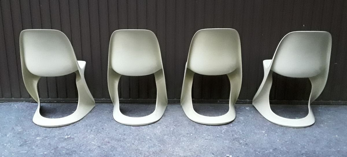 Stackable Plastic Chairs by Alexander Begge for Casala, 1974, Set of 4