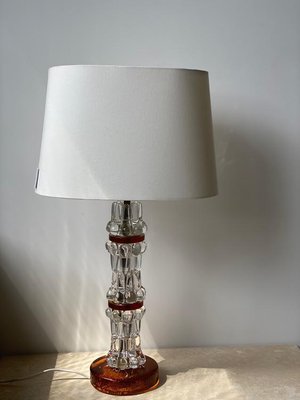 Stacked Crystal Lamp Attributed to Orrefors, 1960s-ARN-682950