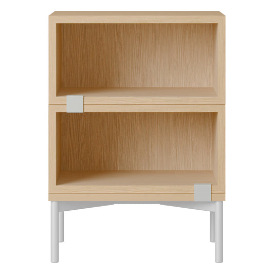 Stacked bedside table, configuration 1, oak