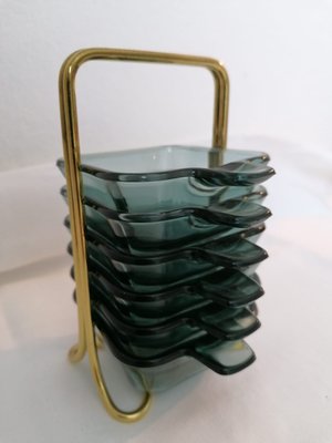 Stacking Ashtrays by Wilhelm Wagenfeld for WMF, 1950s, Set of 6-AX-838546