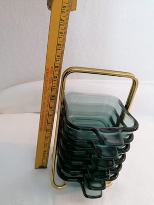 Stacking Ashtrays by Wilhelm Wagenfeld for WMF, 1950s, Set of 6-AX-838546