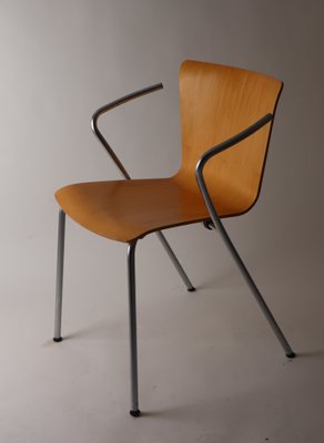 Stacking Chair by Vico Magistretti for Fritz Hansen Buchenholz, 1990s-ESB-1412037