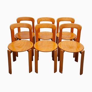 Stacking Chairs by Bruno Rey for Kush & Co, 1970, Set of 6-KL-2036505