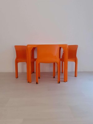 Stadium Table and Selene Chairs by Vico Magistretti for Artemide, Italy, 1970s, Set of 4-PCO-1806703