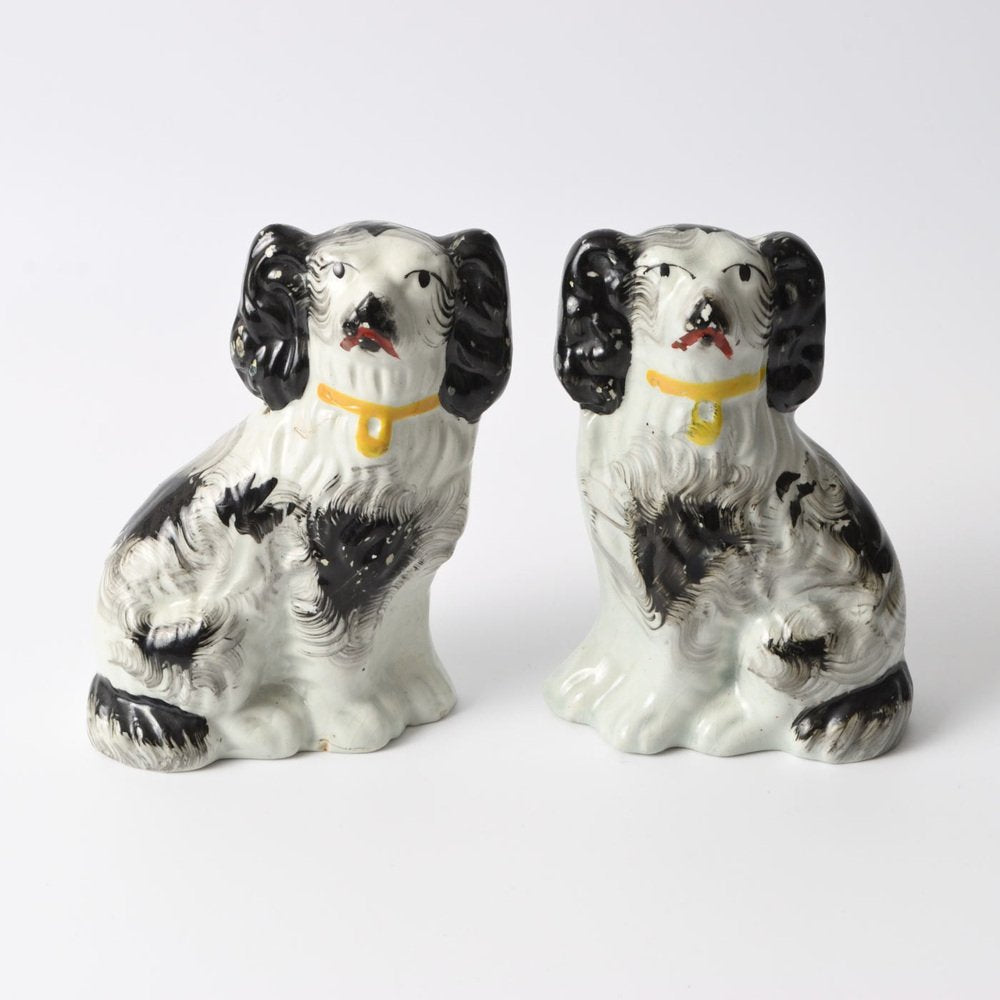 Staffordshire Mantle Dog Figurines, Set of 2