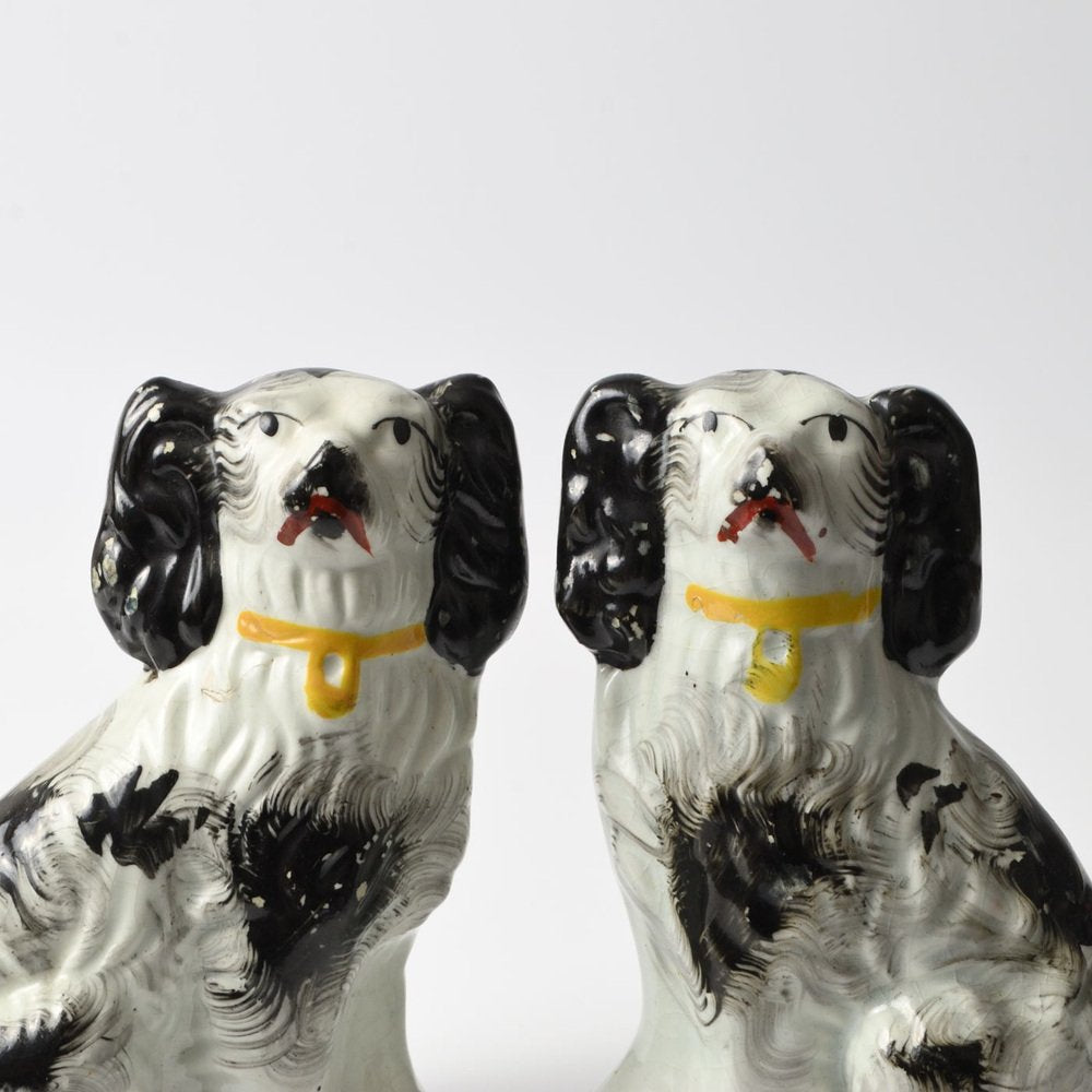 Staffordshire Mantle Dog Figurines, Set of 2