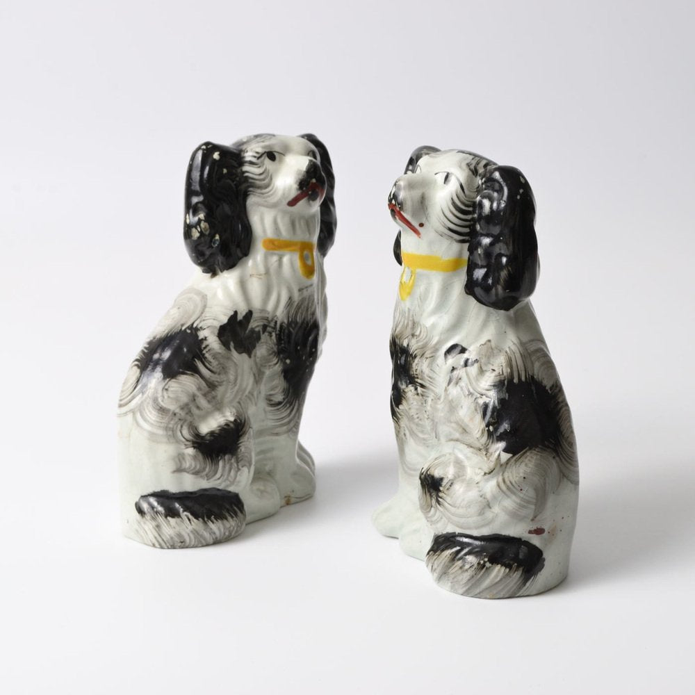 Staffordshire Mantle Dog Figurines, Set of 2