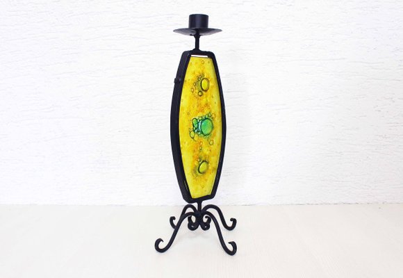 Stained Glass Candlestick, 1930s-BQF-910241