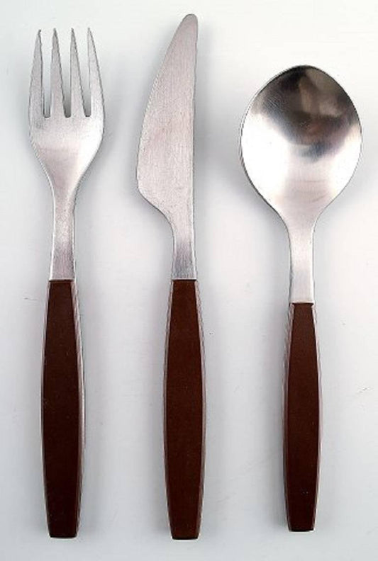 Stainless Steel 24 Person Cutlery Set by Henning Koppel for Georg Jensen, 1970s, Set of 72