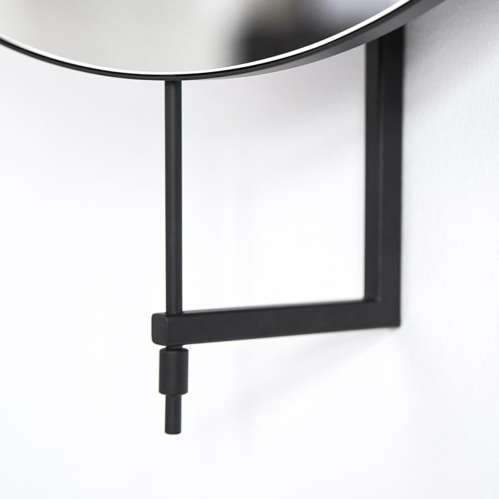 Stainless Steel Circle Rotating Mirror by Kristina Dam Studio