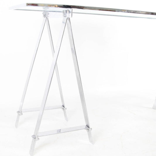 Stainless Steel Console Table, 1970s