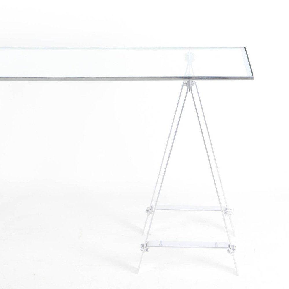 Stainless Steel Console Table, 1970s