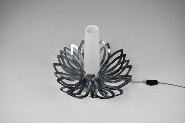 Stainless Steel Flower Lamp by Jacqueline Trocmé, 1970s-GXL-1320888