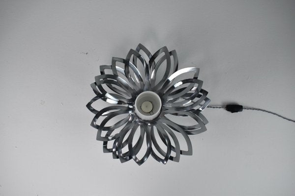 Stainless Steel Flower Lamp by Jacqueline Trocmé, 1970s-GXL-1320888