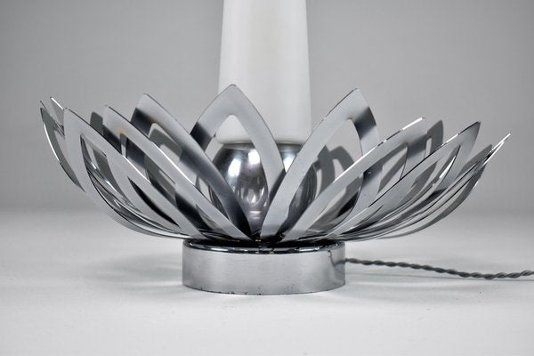 Stainless Steel Flower Lamp by Jacqueline Trocmé, 1970s-GXL-1320888